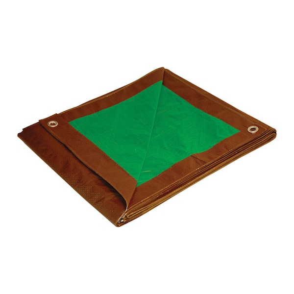 Foremost Tarp 8 ft x 10 ft Tarp, Brown/Green 10810 - main